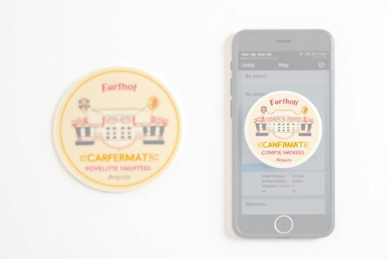 Side-by-side comparison of the physical Austrian vignette sticker and a digital vignette confirmation on a smartphone.